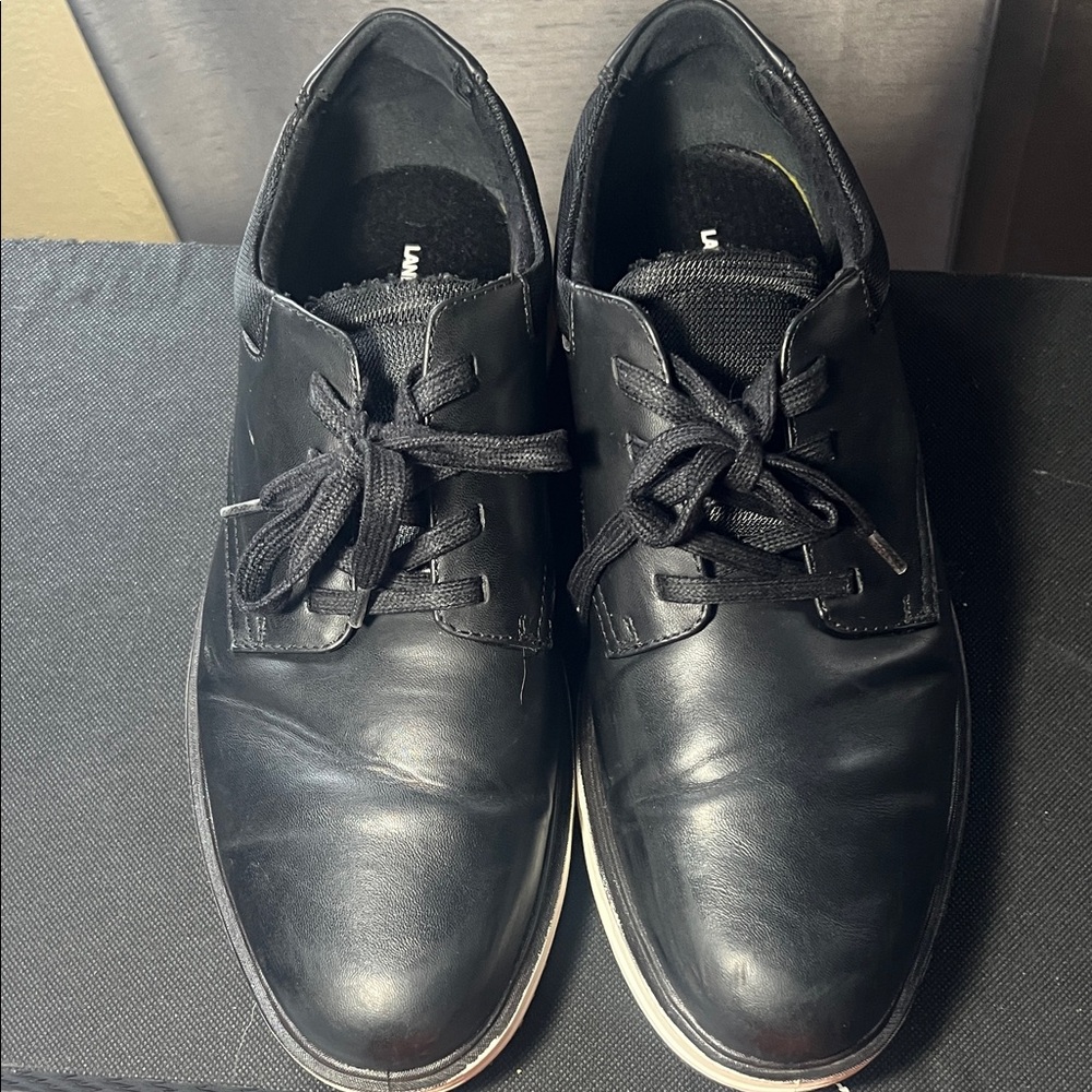Lands' End Men's Black Leather Oxfords Size 12